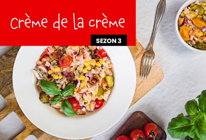 Sałatka z opiekanymi ziemniaczkami z sosem z suszonych pomidorów