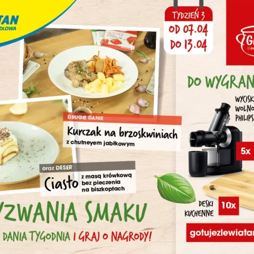 Kurczak na brzoskwiniach i Ciasto krówka bez pieczenia