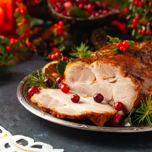 Pieczona karkówka z pomidorową glazurą