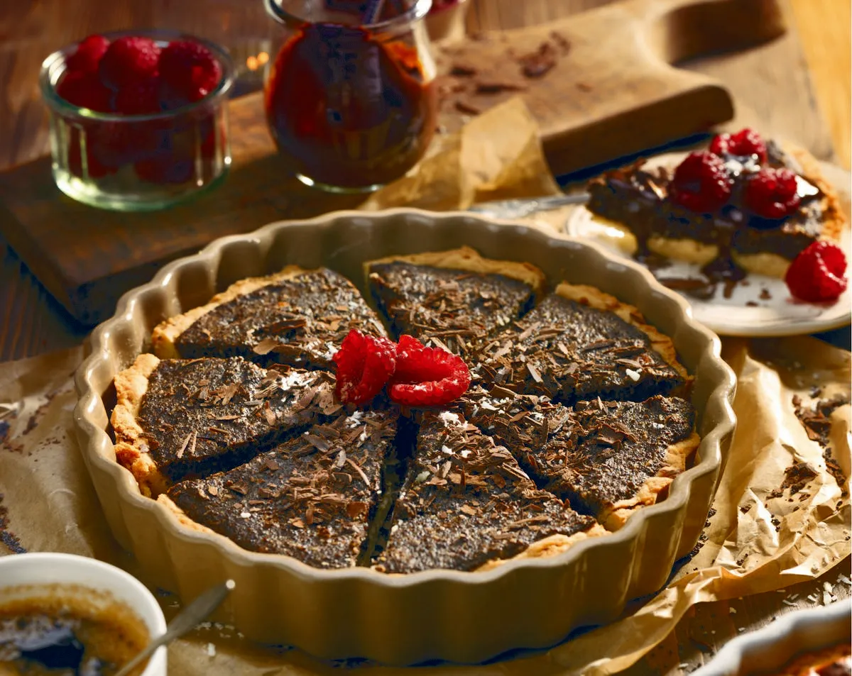 Tarta z nadzieniem serowym i makowym