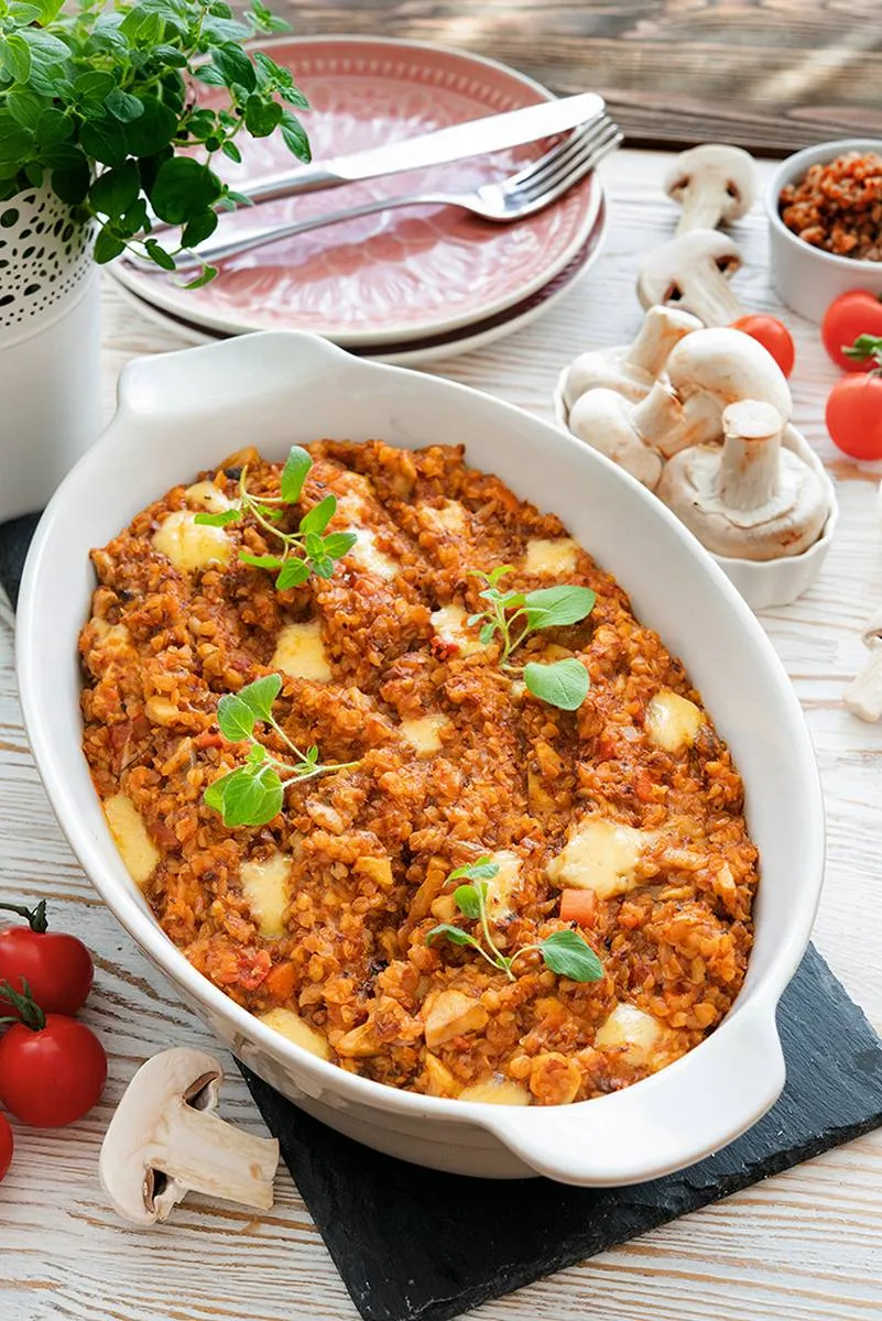 Zapiekanka z pieczarkami