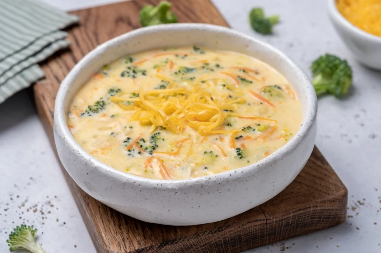 Zupa cheddar z brokułami