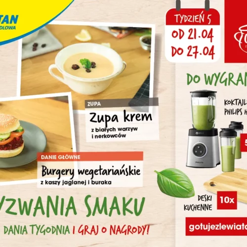 Zupa krem z białych warzyw i Burgery wegetariańskie